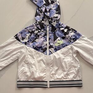 Nike Blue Floral Hooded Jacket